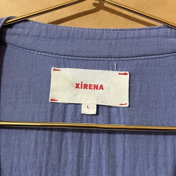 Xirena | Selene Dress Perri Midi Shirtdress Button Front Gauze Cotton Size L - Picture 4 of 15